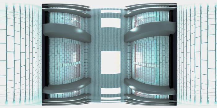 3d illustration, 3d rendering, vr 360 panorama abstract images of the geometry background