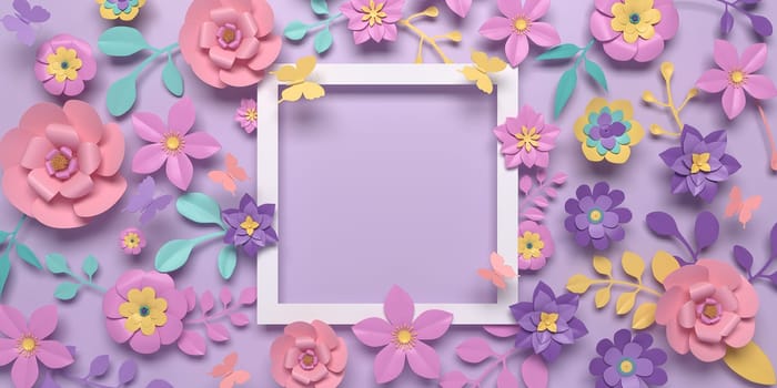 Valentine's Day and Mother's Day greeting card, 3D rendering of celebrations on special days.