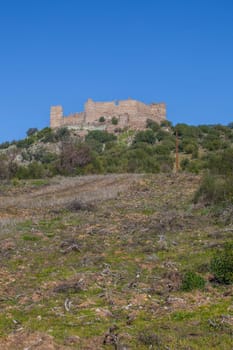Marmionda stronghold remains. Portezuelo, Extremadura, Spain