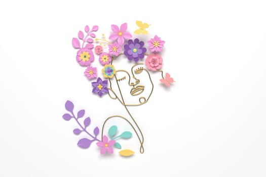 Mother's Day greeting card, 3D rendering of celebrations on special days.