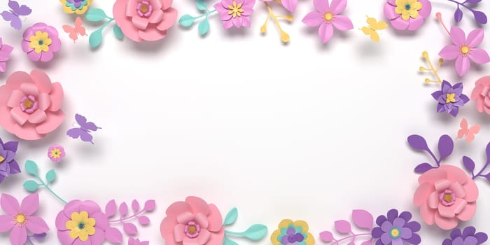 Valentine's Day and Mother's Day greeting card, 3D rendering of celebrations on special days.