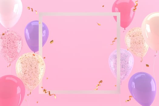 Valentine's Day and Mother's Day greeting card, 3D rendering of celebrations on special days.