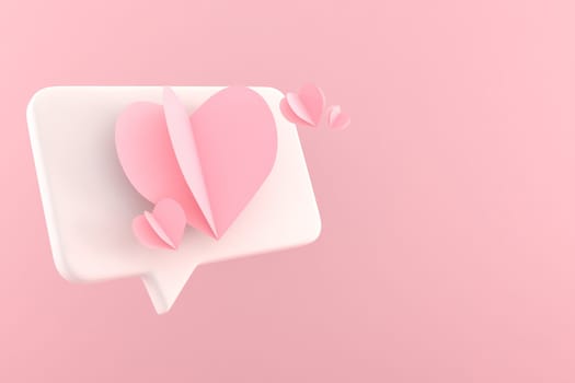 Valentine's Day and Mother's Day greeting card, 3D rendering of celebrations on special days.
