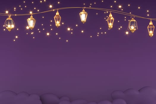Ramadan Kareem Greeting Background Islamic 3d illustrator design