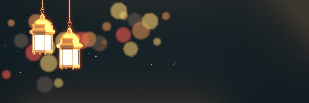 Ramadan Kareem Greeting Background Islamic 3d illustrator design