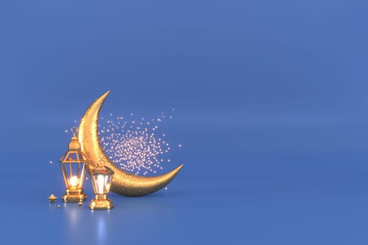 Ramadan Kareem Greeting Background Islamic 3d illustrator design