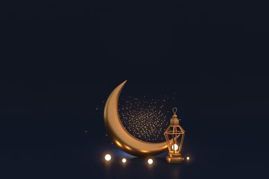 Ramadan Kareem Greeting Background Islamic 3d illustrator design
