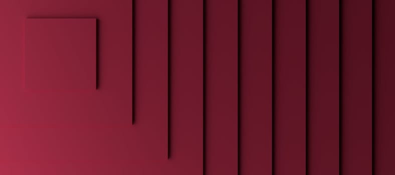 Stylish magenta modern background with three dimensional steps, 3d rendering