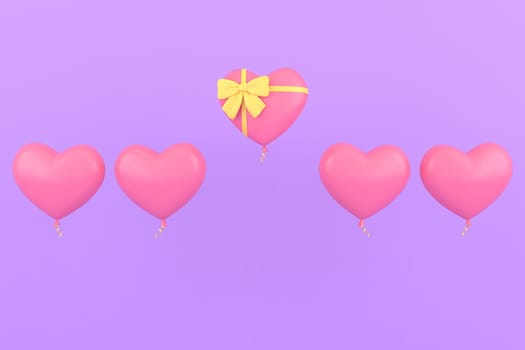 Valentine's Day and Mother's Day greeting card, 3D rendering of celebrations on special days.