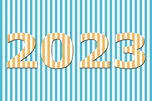 3D illustration concept New Year 2023 two-tone background design. Greeting Card, Banner, Poster.