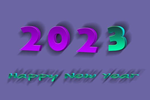 3D illustration concept New Year 2023 background design. Greeting Card, Banner, Poster.