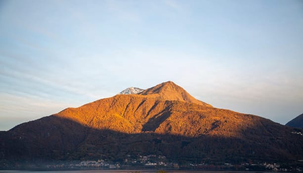 Mountain view under sunset light, landscape view