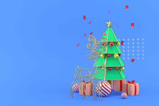 3d illustration for new year holidays and Christmas