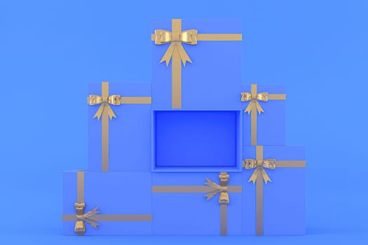 3d  illustration of the gift box for the new year holidays and Christmas