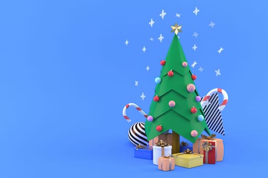 3d illustration for new year holidays and Christmas