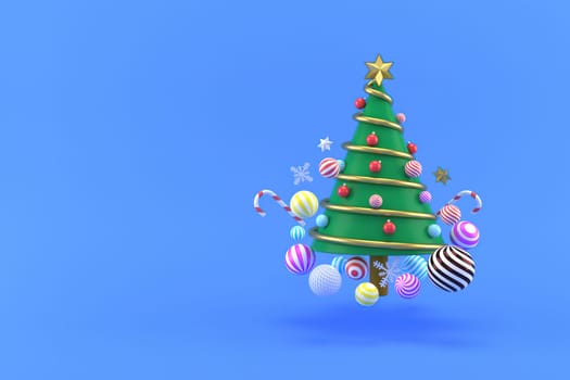 3d illustration for new year holidays and Christmas