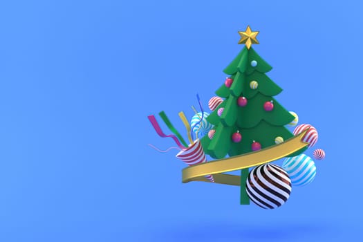 3d illustration for new year holidays and Christmas