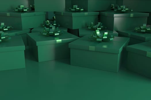 3d  illustration of the gift box for the new year holidays and Christmas