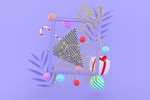 3d illustration for new year holidays and Christmas