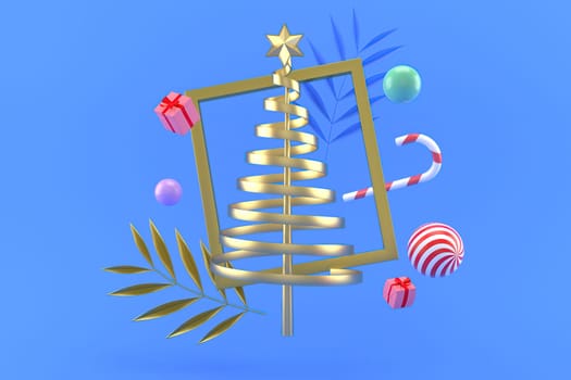 3d illustration for new year holidays and Christmas