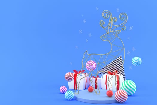 3d illustration for new year holidays and Christmas