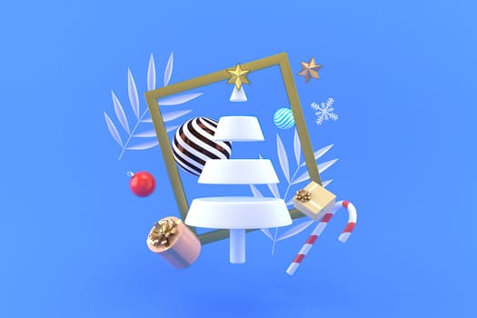 3d illustration for new year holidays and Christmas