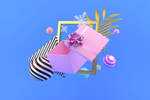 3d illustration for new year holidays and Christmas