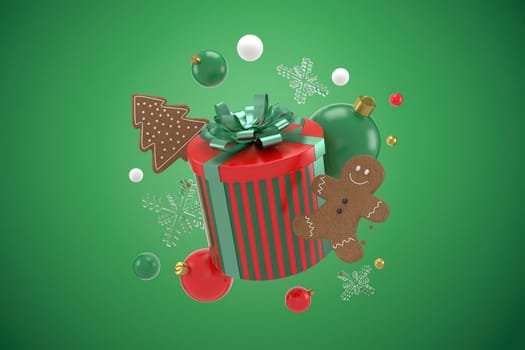 3d illustration for new year holidays and Christmas