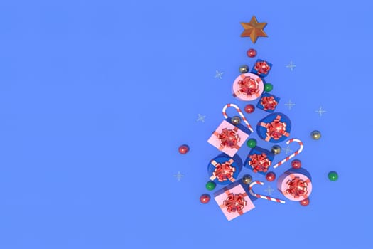 3d illustration for new year holidays and Christmas