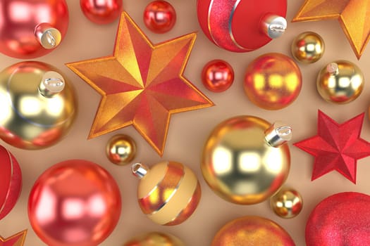 3d illustration for new year holidays and Christmas