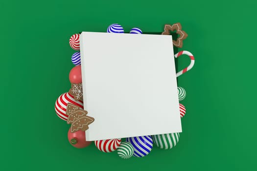 3d illustration for new year holidays and Christmas