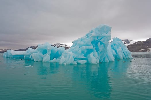 Cool Colors and Cool Waters in the Arctic at Lilliehookfjorden in the Svalbard Islands in Norway