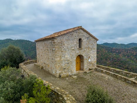 Chapel of Santa Magdalena Talamanca Spain, restoration of the original from the 13th century with a humble style that follows the traditional plan of a crown by a semicircular apse.