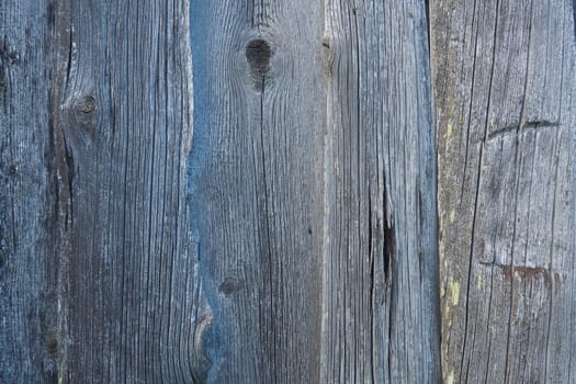 Vertical boards background. Gray brown old wood with knots. Board wall. Country style.