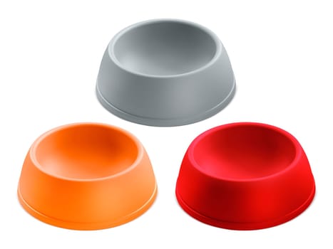 pets bowl isolated on white background
