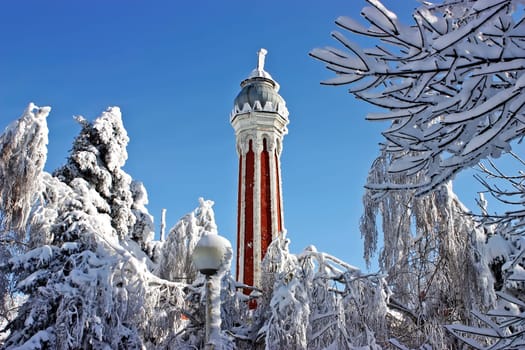 Oldest minaret of Zheleznovodsk,Northern Caucasus,Russia.