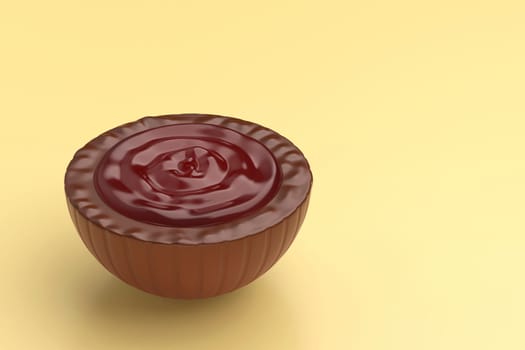 Dark chocolate candy with cherry filling