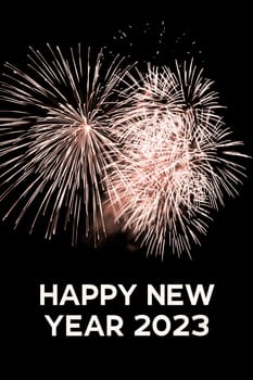 Luxury firework event sky show turn of the year celebration. Holidays season party time. Premium entertainment nightlife background.