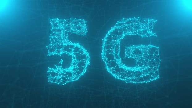 5g technology background. Computer generated 3d render