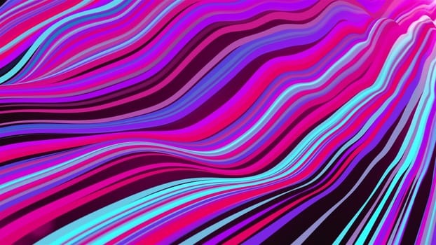 Abstract wave lines. Computer generated 3d render