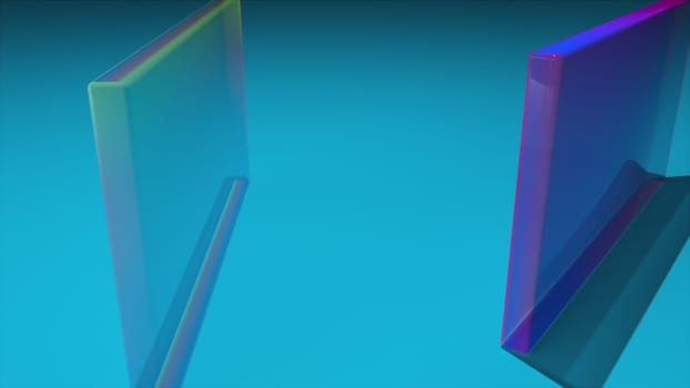 Square translucent glass blocks. Computer generated 3d render