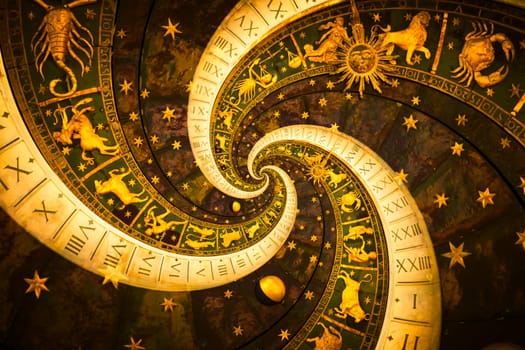 Astrology and alchemy sign background illustration - black