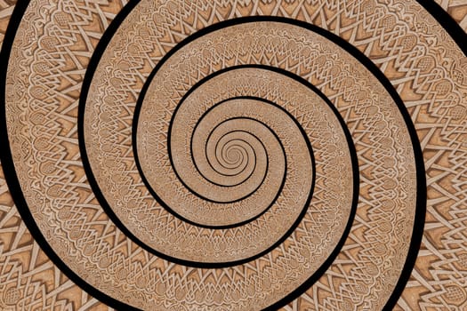 Arab background remanding to Islam culture. Design created from a 13th century architectural detail using droste effect.