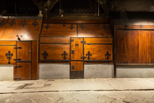 Vintage old door - concept for security, safety, secret, privacy, protection