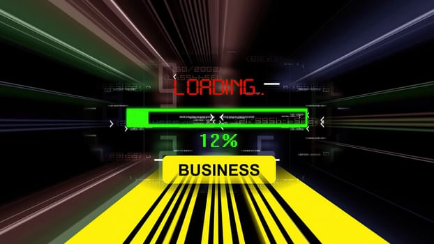 Business loading progress bar on the screen