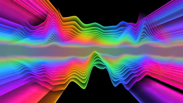 Wave line flowing rainbow color,Wave line flowing rainbow color