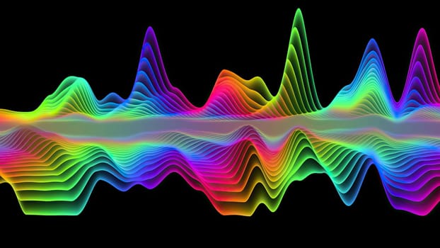 Wave line flowing rainbow color,Wave line flowing rainbow color