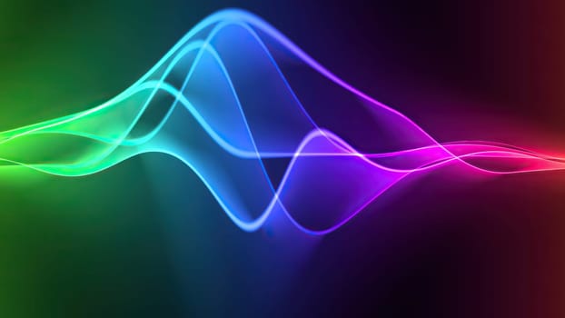 Wave line flowing rainbow color,Wave line flowing rainbow color