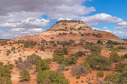 Sandstone Butte in a High Desert in Canyonlands National Park in Utah