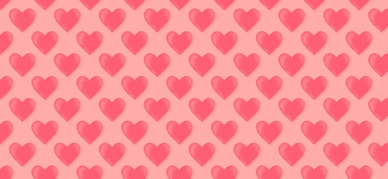 Red heart shape on abstract light glitter background in love concept for Valentine's Day with sweet and romantic moment.